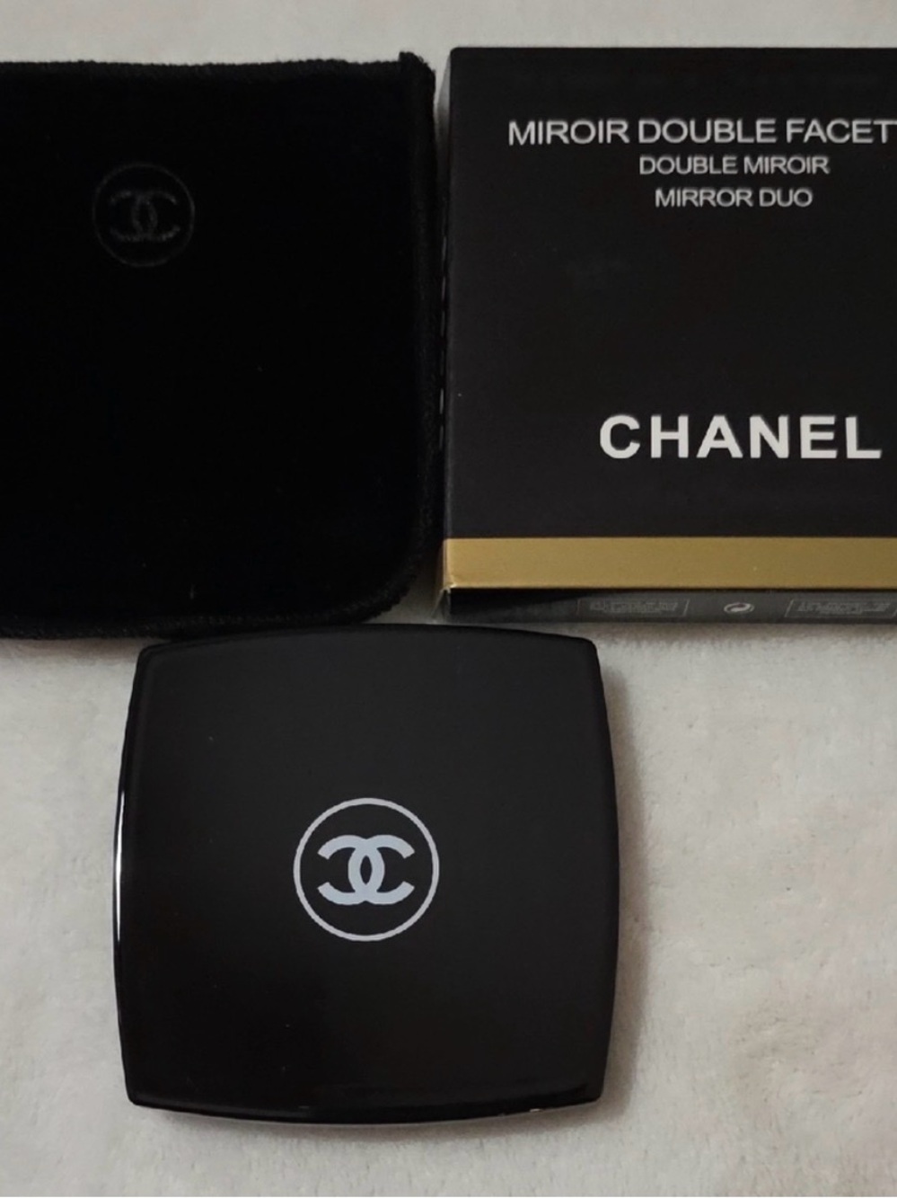 CHANEL Double Mirror Black